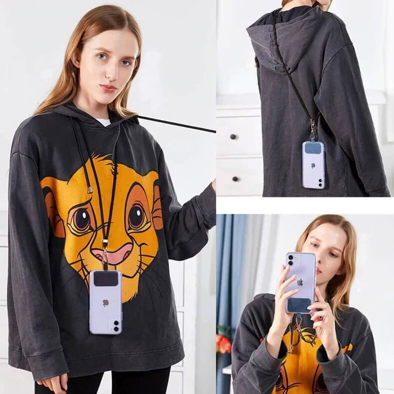 Universal crossbody nylonlappe- og snor til telefon