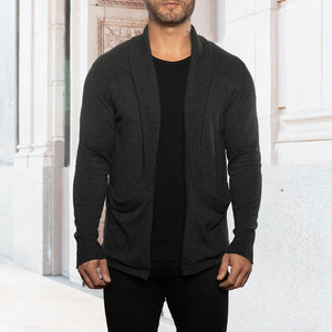 Slim fit cardigan med lommer (Herre)