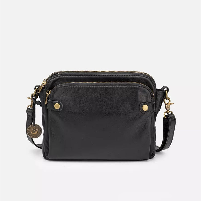 Tre-lags Crossbody Skuldertaske i læder