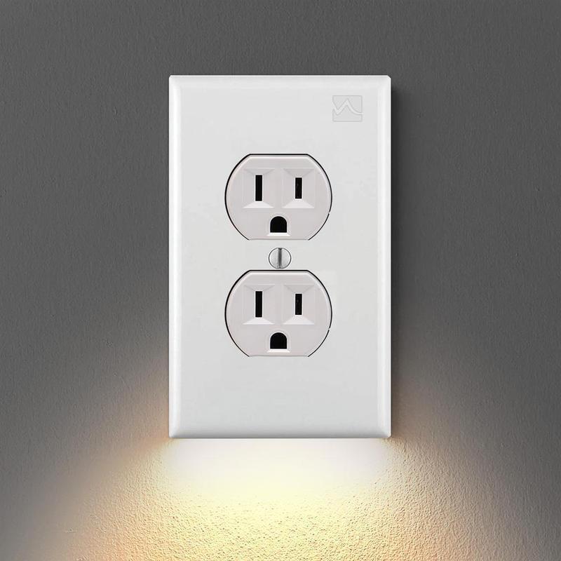 Hirundo Outlet vægplade med LED-natlys