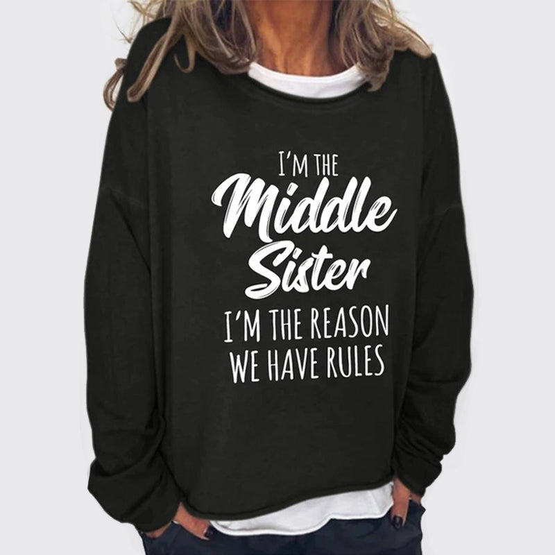 Trykt langærmet T-shirt
