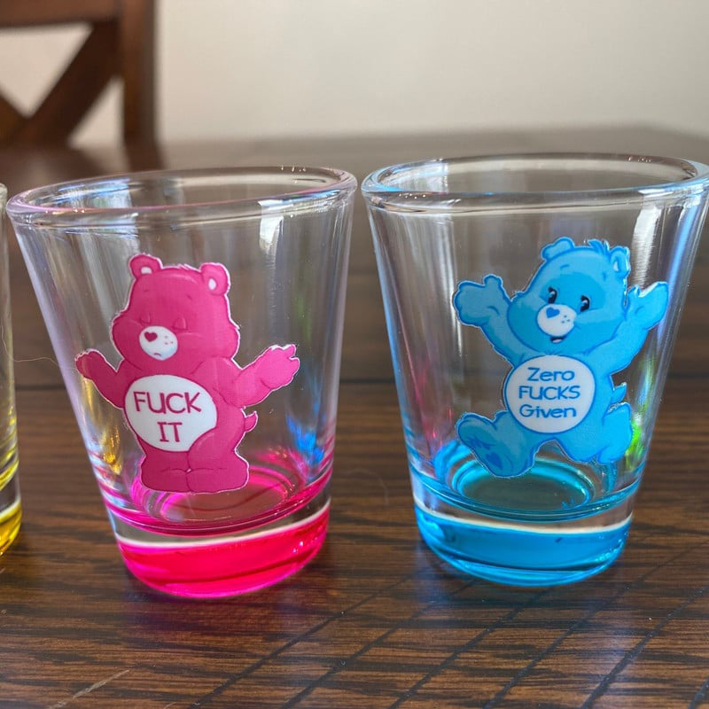 Sjove kuglepenne og shotglas med bamse