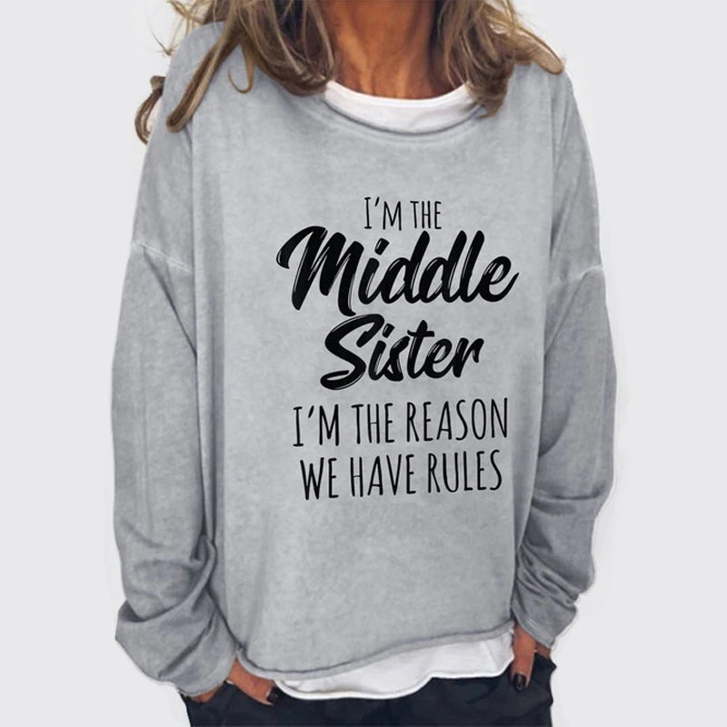 Trykt langærmet T-shirt