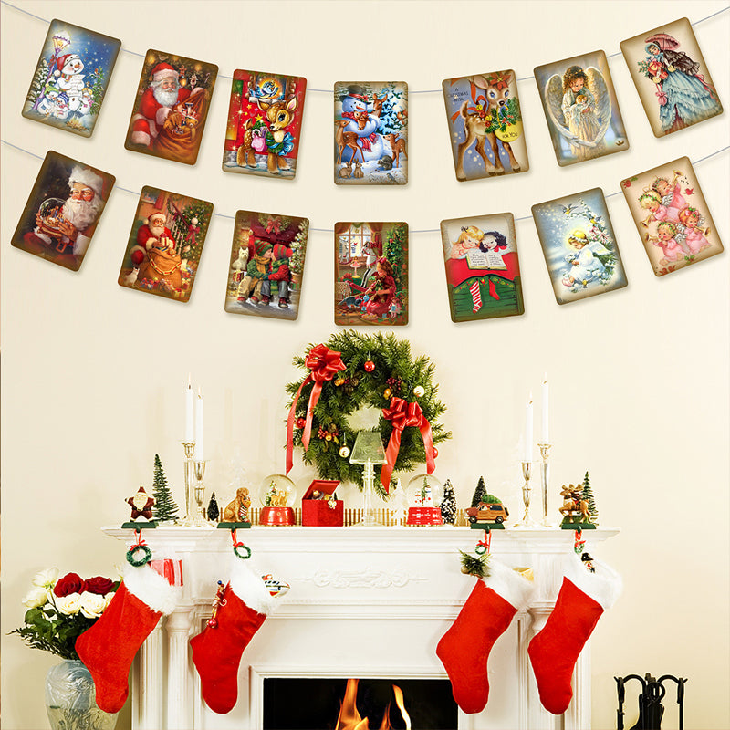 Julebanner i vintage-stil