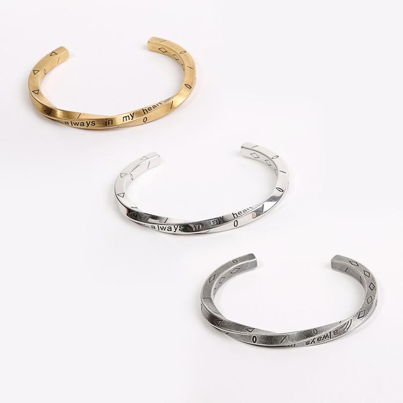 Par model Titanium stål armbånd
