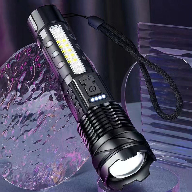 Ultrakraftig hvid laser lommelygte med lang rækkevidde