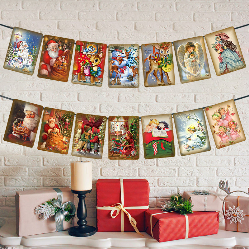 Julebanner i vintage-stil