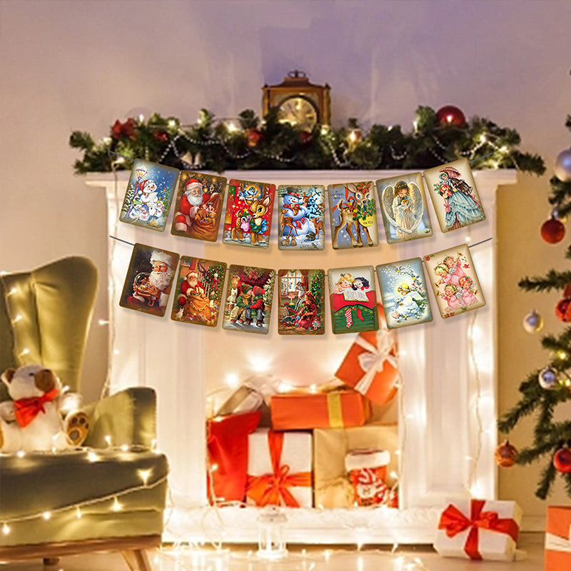 Julebanner i vintage-stil