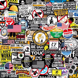 150 stk. klistermærkepakke til sikkerhedshjelm og værktøjskasser