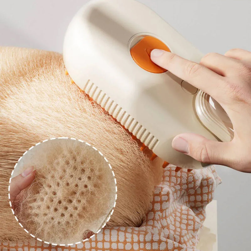 Anti-fældende kæledyrsbørste med massage og sprayfunktion