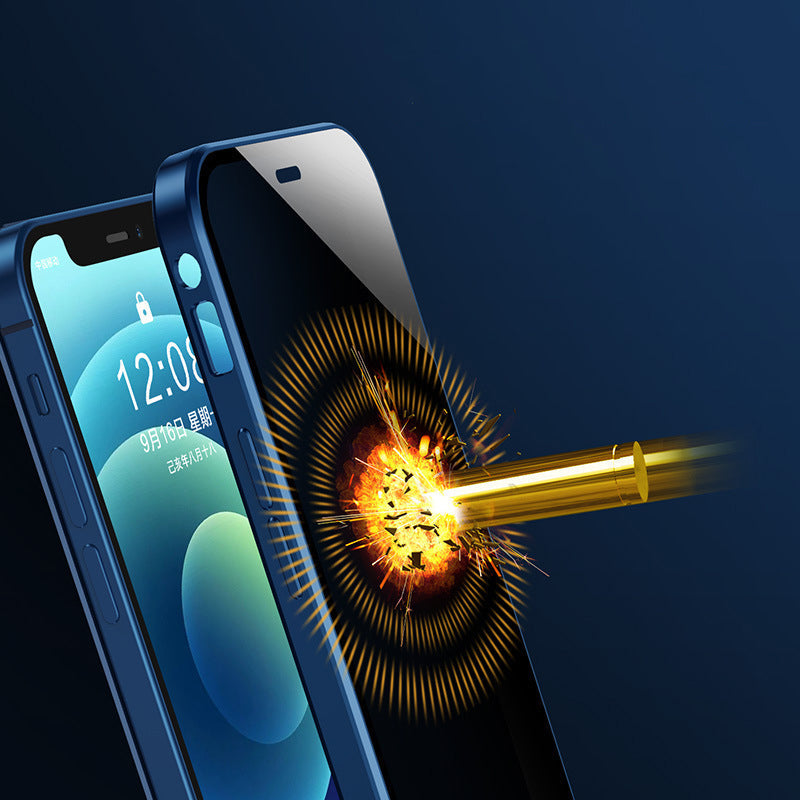 iPhone cover med dobbeltsidet spænde