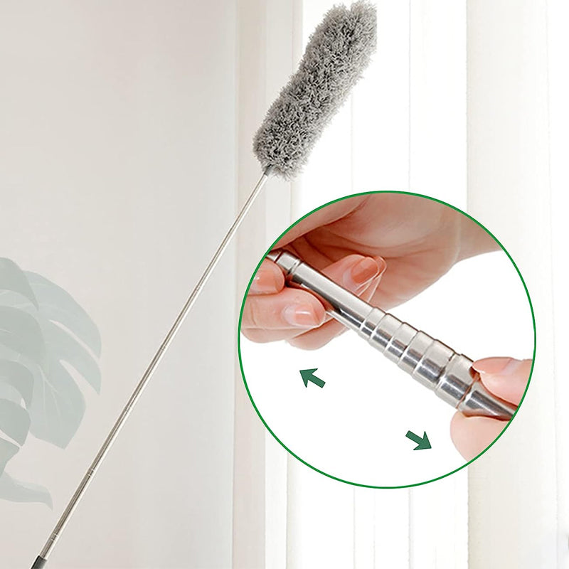 Teleskopisk vaskbar buet mikrofiber støvekost