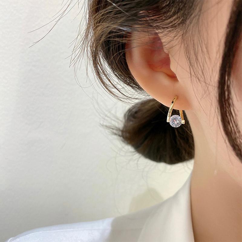 Rhinestone Runde Stud øreringe