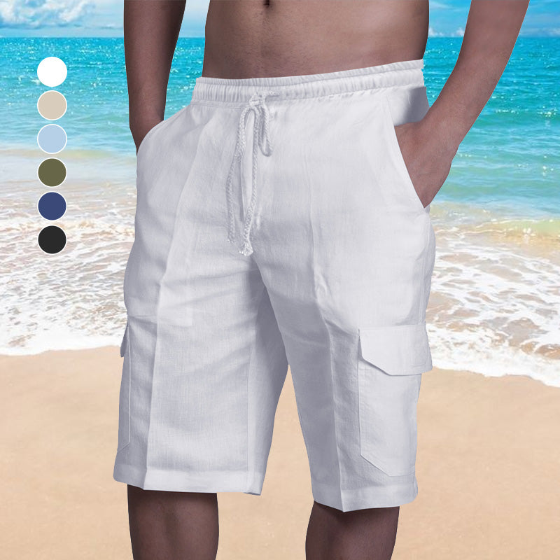 Afslappede linnedshorts (Herre)