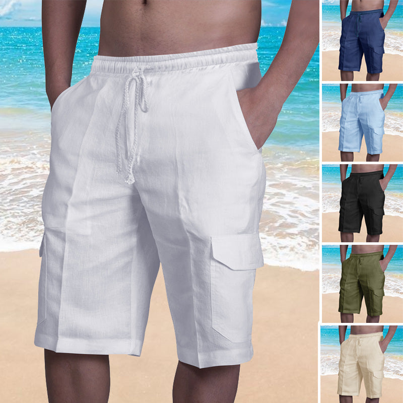 Afslappede linnedshorts (Herre)
