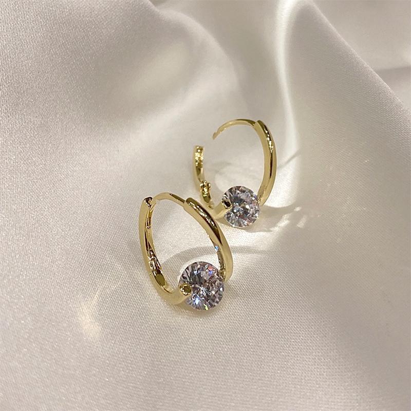 Rhinestone Runde Stud øreringe