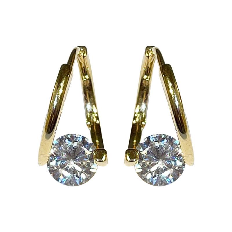 Rhinestone Runde Stud øreringe