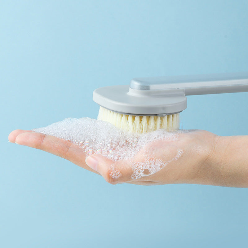 Bademassagebørste med langt aftageligt håndtag