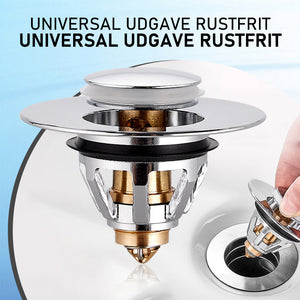 Universal pop-up afløbsfilter i rustfrit stål