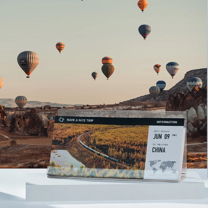 Kalender i flybillet tema