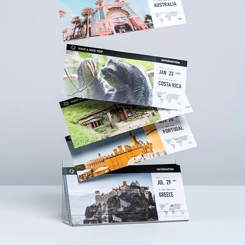 Kalender i flybillet tema