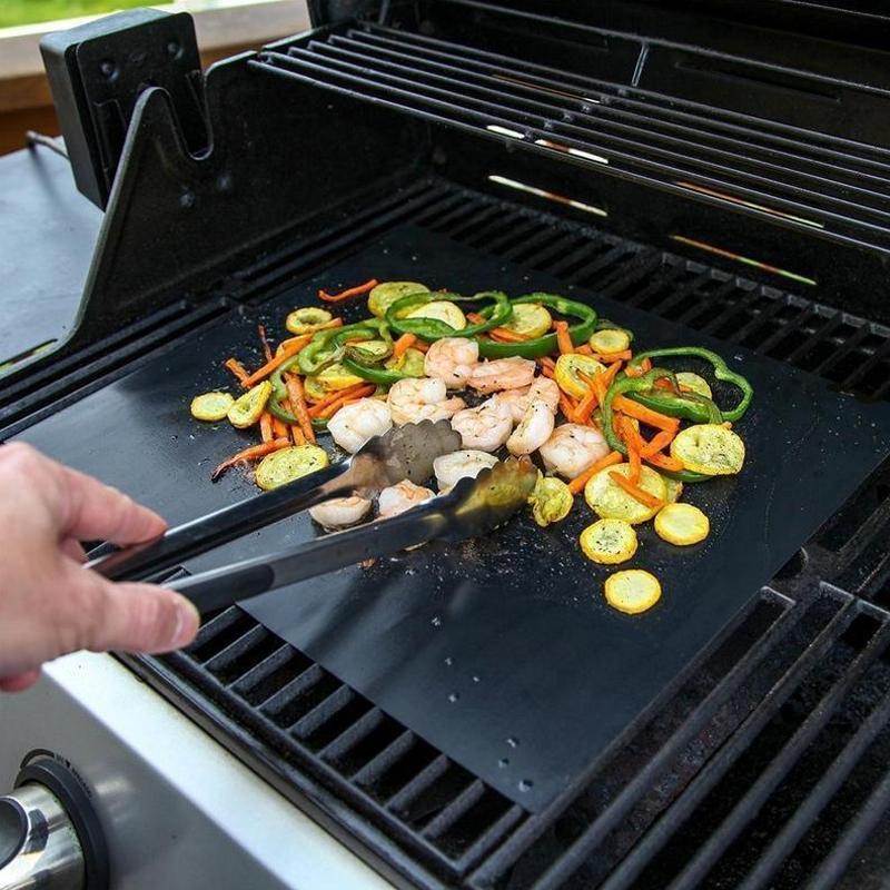 Non-stick BBQ grillmåtter med skærekasse