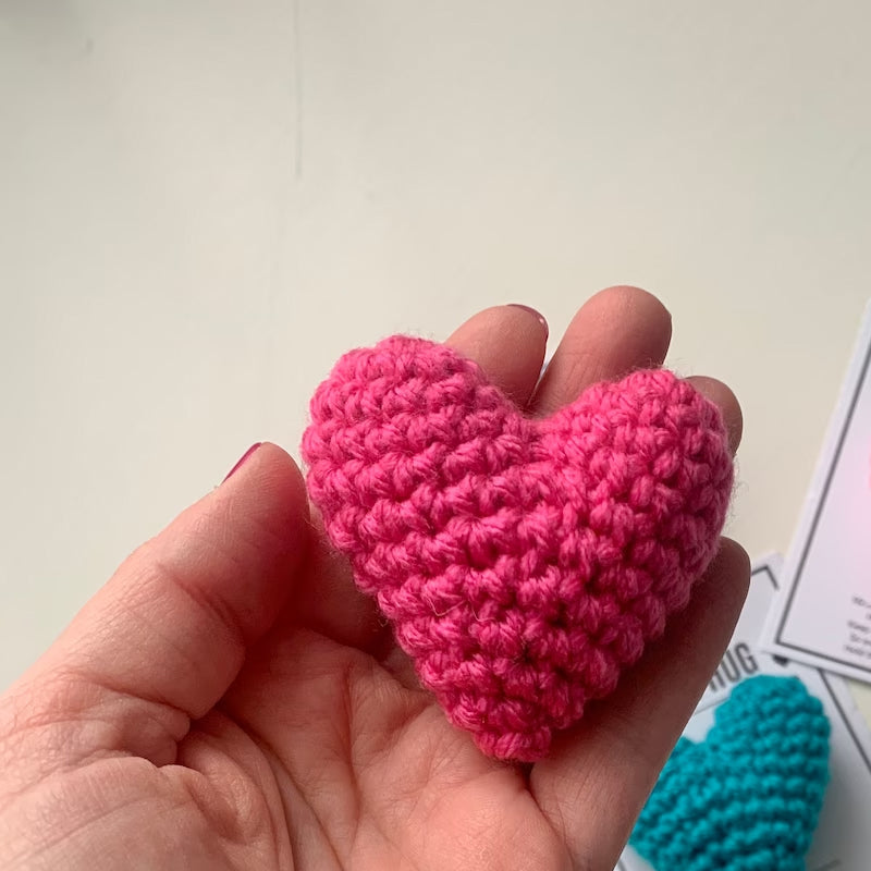 Lommeknus | Crochet-hjerte