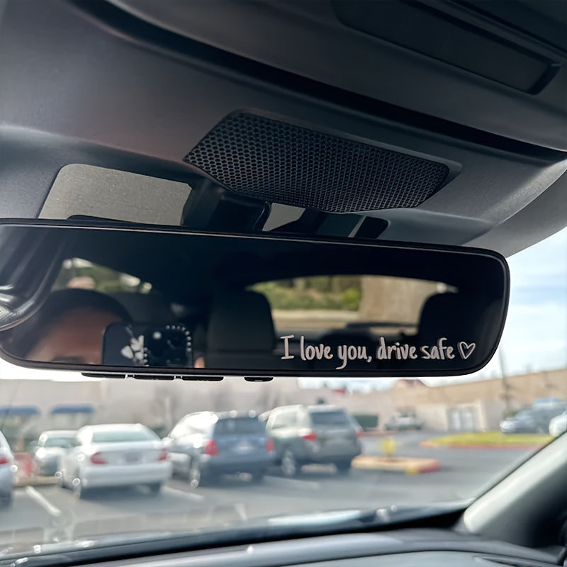 I Love You Drive Safe | Spejl-mærkat