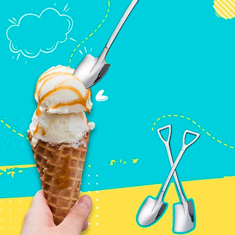 Kreativ Dessert Ice Cream 304 rustfrit stål Spade Spade Spoon