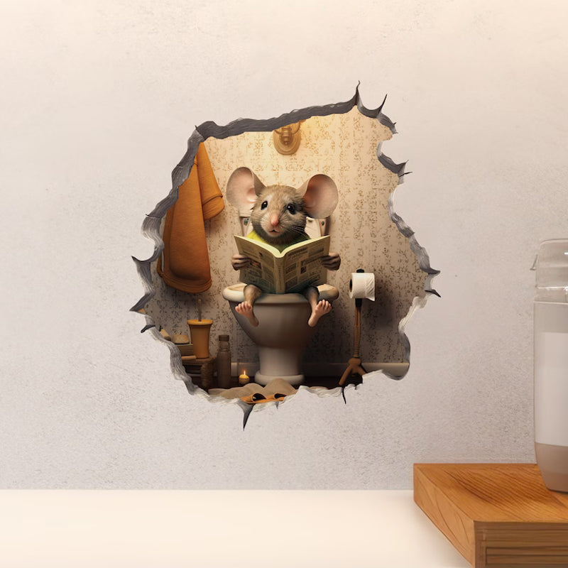 Mouse Hole Decals Stickers