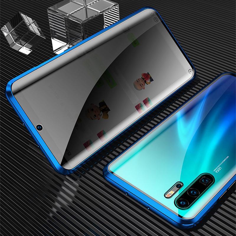 Opgraderet dobbeltsidet magnetisk iPhone-etui i hærdet glas, der beskytter mod bipper