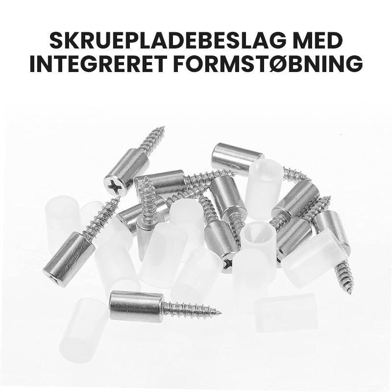 Laminatstøttende skruebeslag til skabe