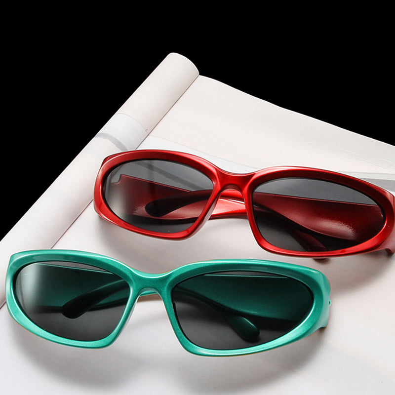 Trendy futuristiske Y2K solbriller