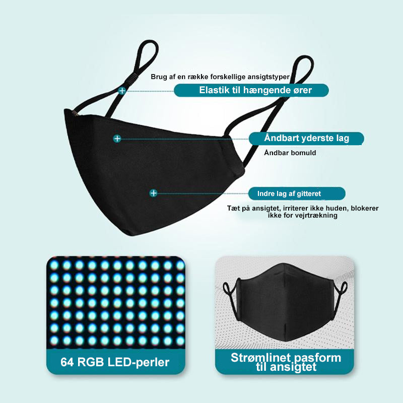 Stemmeaktiveret LED-maske