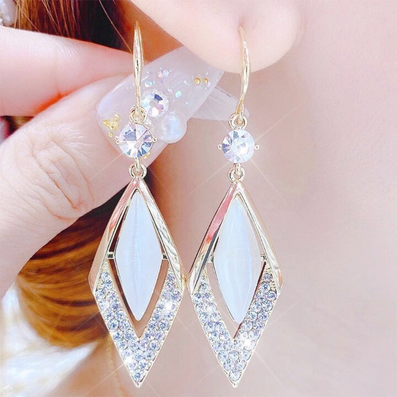 Diamant zirkon mode øreringe