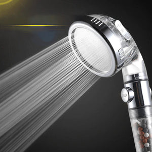 vandbesparende højtryksbrusehoved med 3 indstillinger