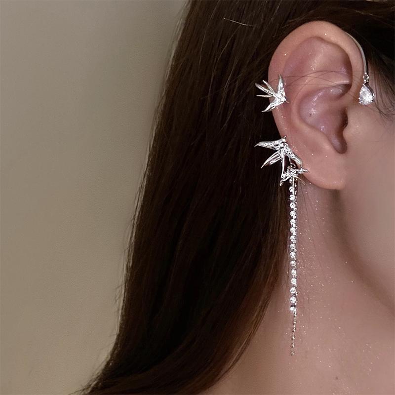 Rhinestone swallow øre hængende