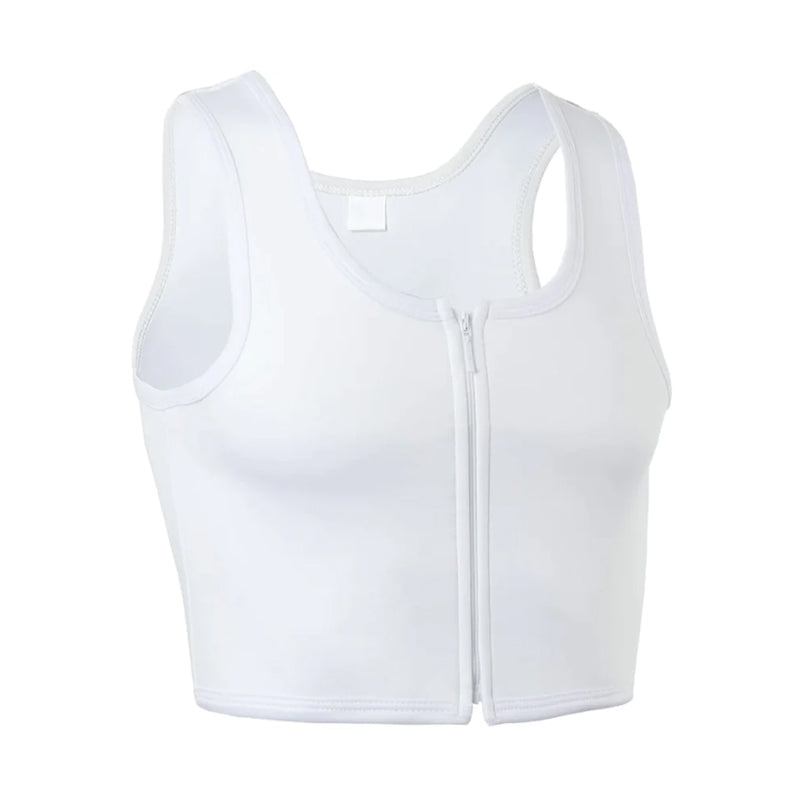 Tynd tanktop med lynlås foran