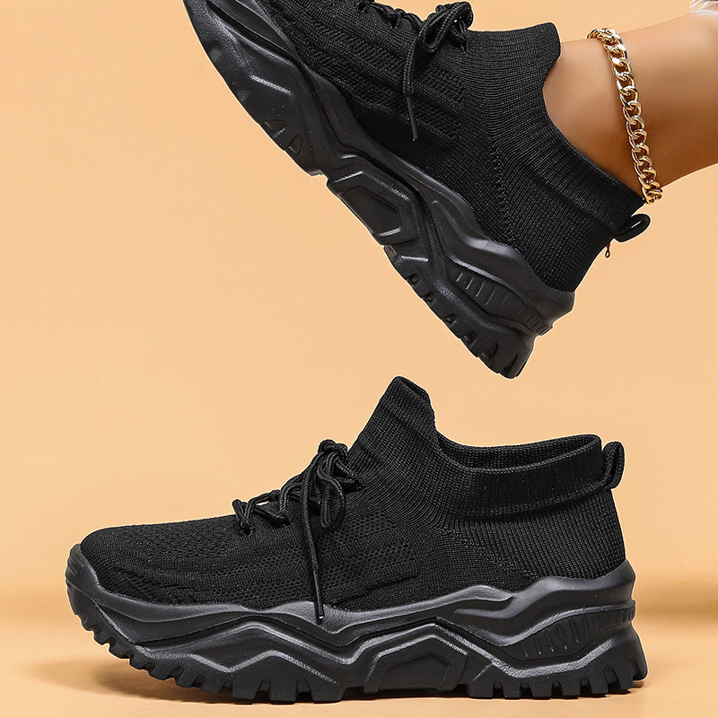 Breathable Flyknit Slip-On Sneakers