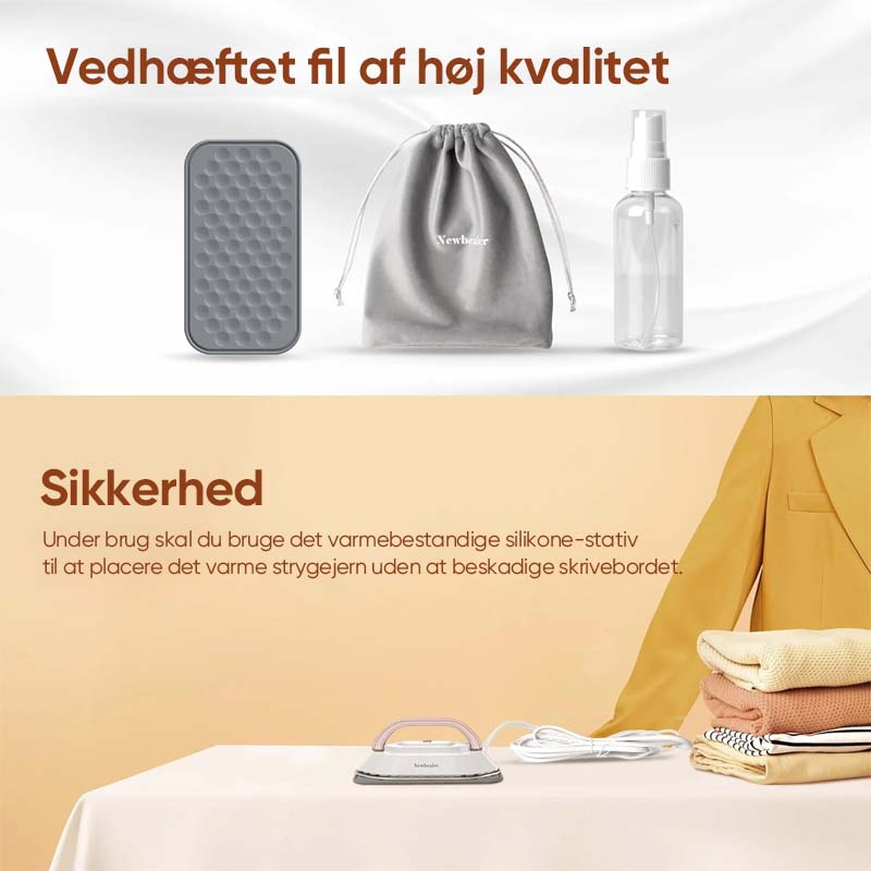 Rejsestrygejern med dobbeltspænding