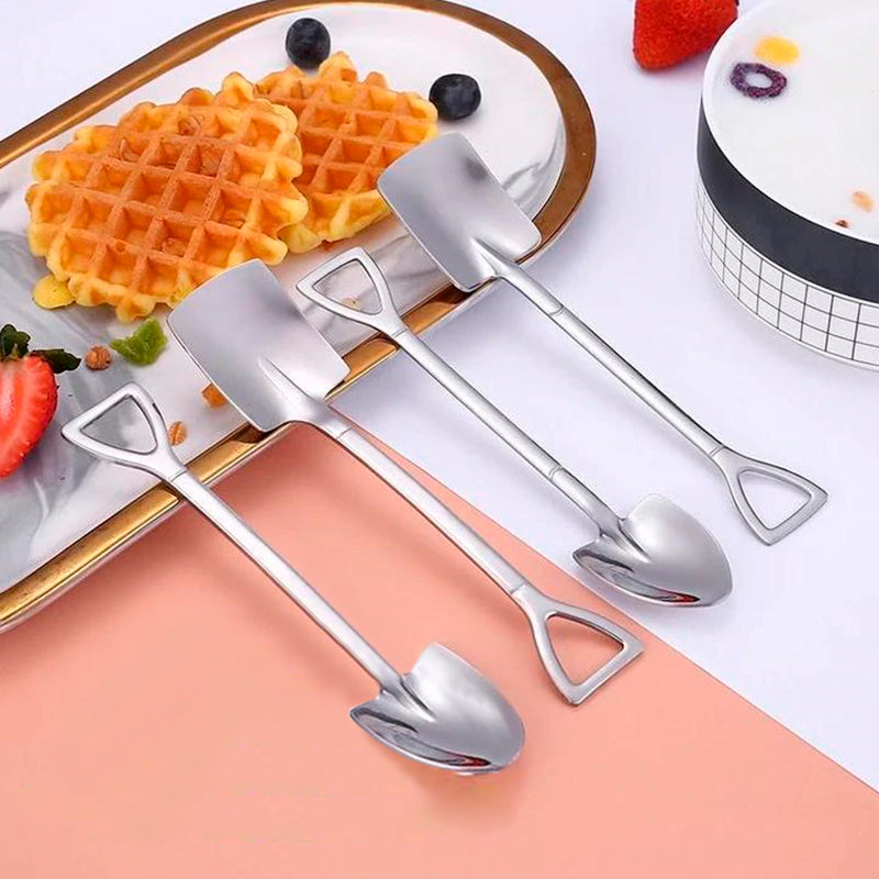 Kreativ Dessert Ice Cream 304 rustfrit stål Spade Spade Spoon