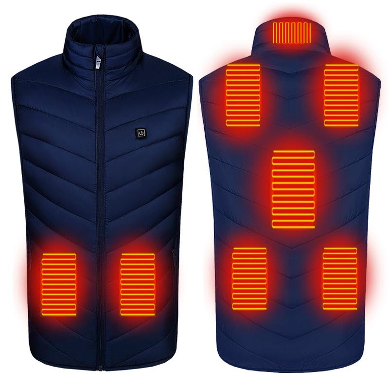 Hurtigtvarmende vest (8 varmelegemer)