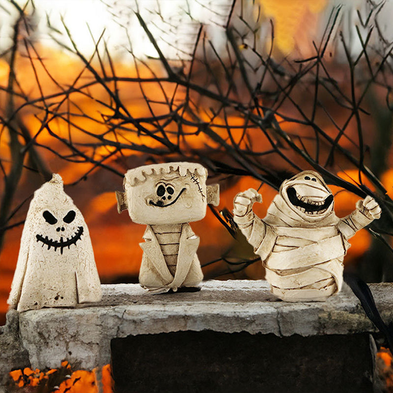 Halloweendekoration | Græskarhoved- eller spøgelsesfigurer