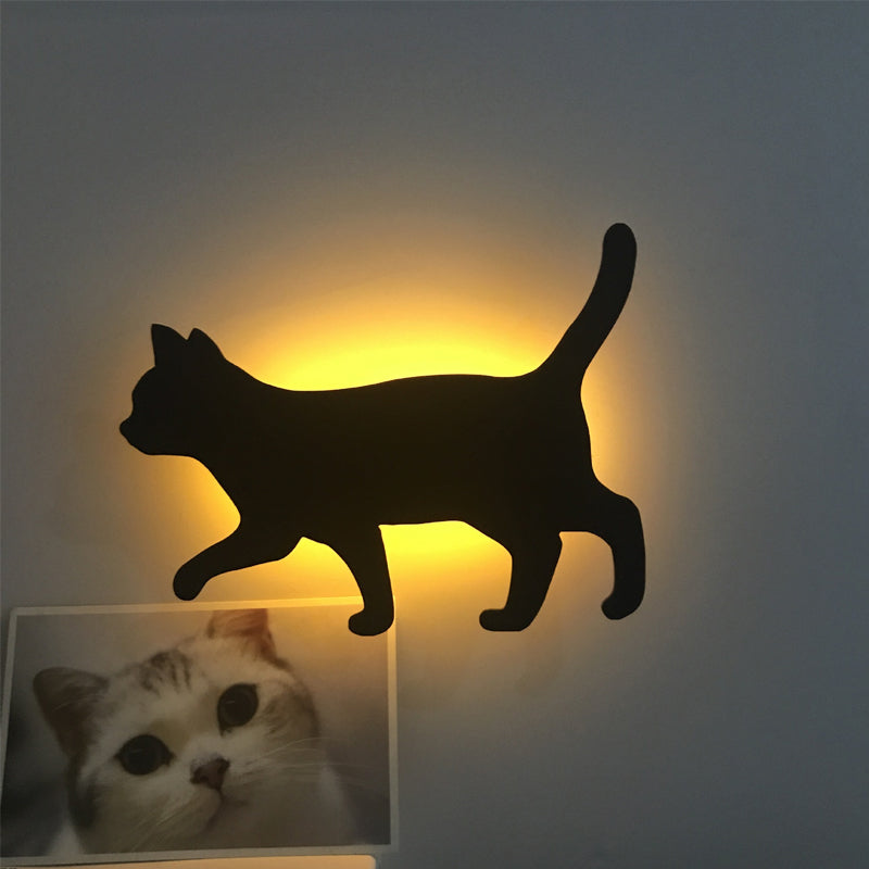 Kattesilhuets Natlampe
