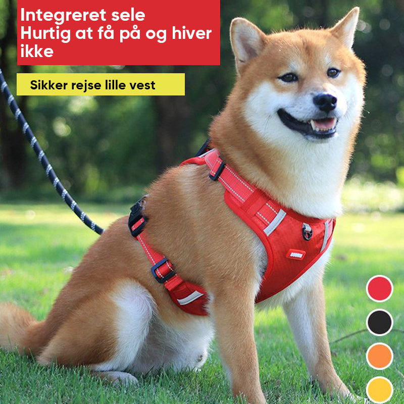 Reflekterende hundevest med sele
