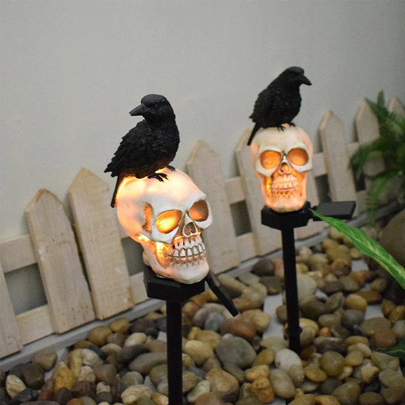 Solcelledrevne Kranie & krage Dekorative Halloweenlys