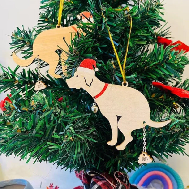 Besørgende hund juledekoration