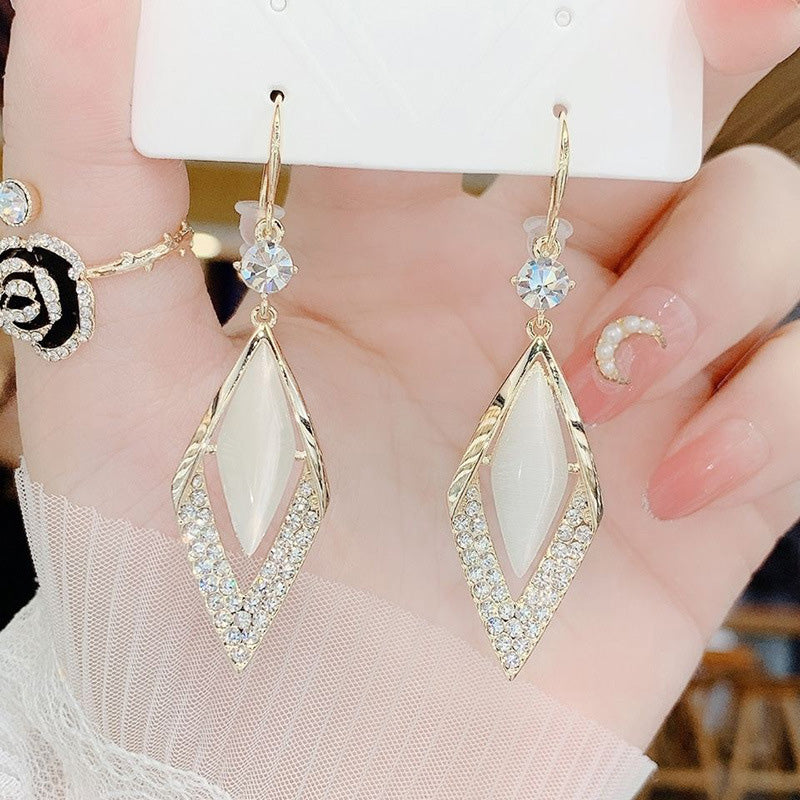 Diamant zirkon mode øreringe