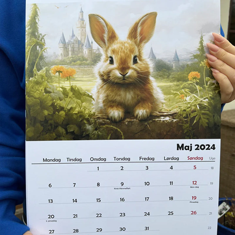 2024 kalender med bedårende dyr