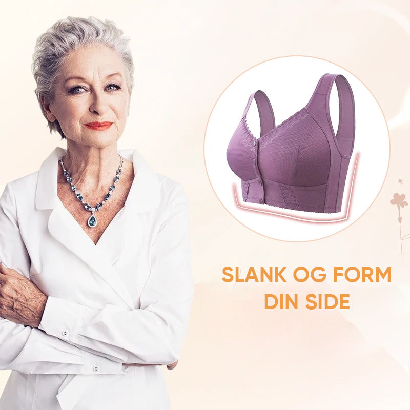 Åndbar støttende BH med frontlukning